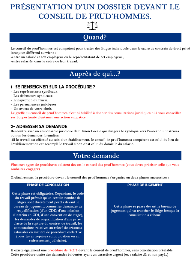 Plaquette Prud'hommes Recto