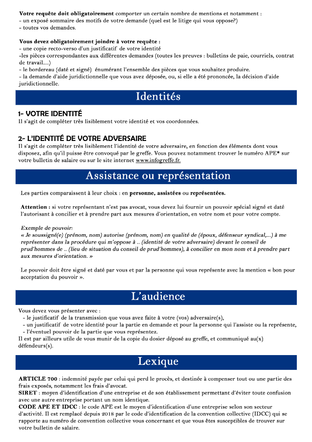 Plaquette Prud'hommes Verso